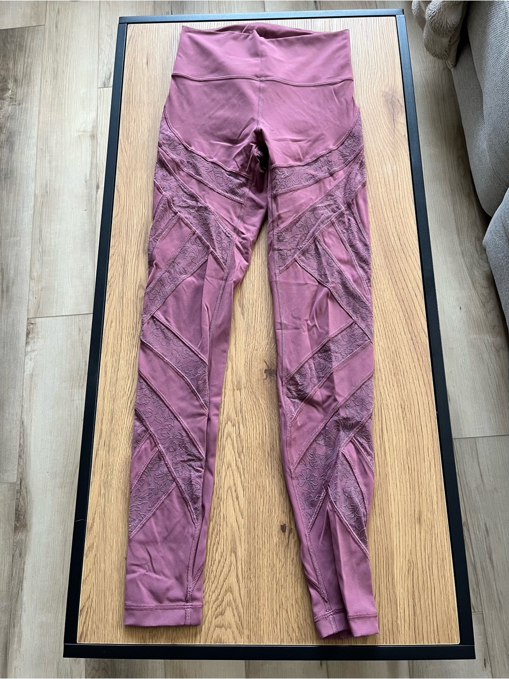 lululemon athletica mauve patterned high-waist leggings